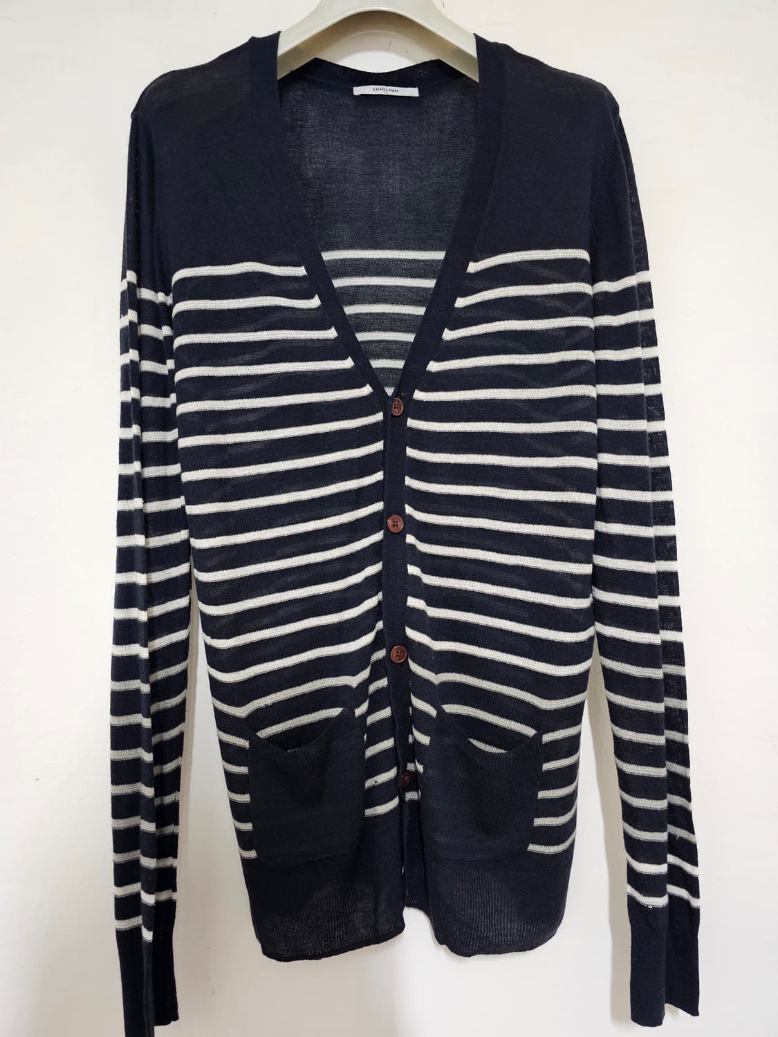 엠폴햄 네이비에 화이트스트라이프 유니섹스 썸머니트 100-105 상품이미지3