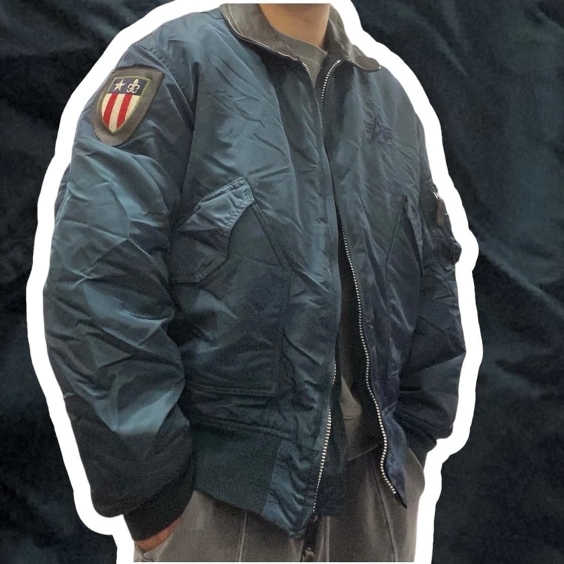 90s 알파인더스트리 FLT-45P 항공자켓 L 상품이미지2