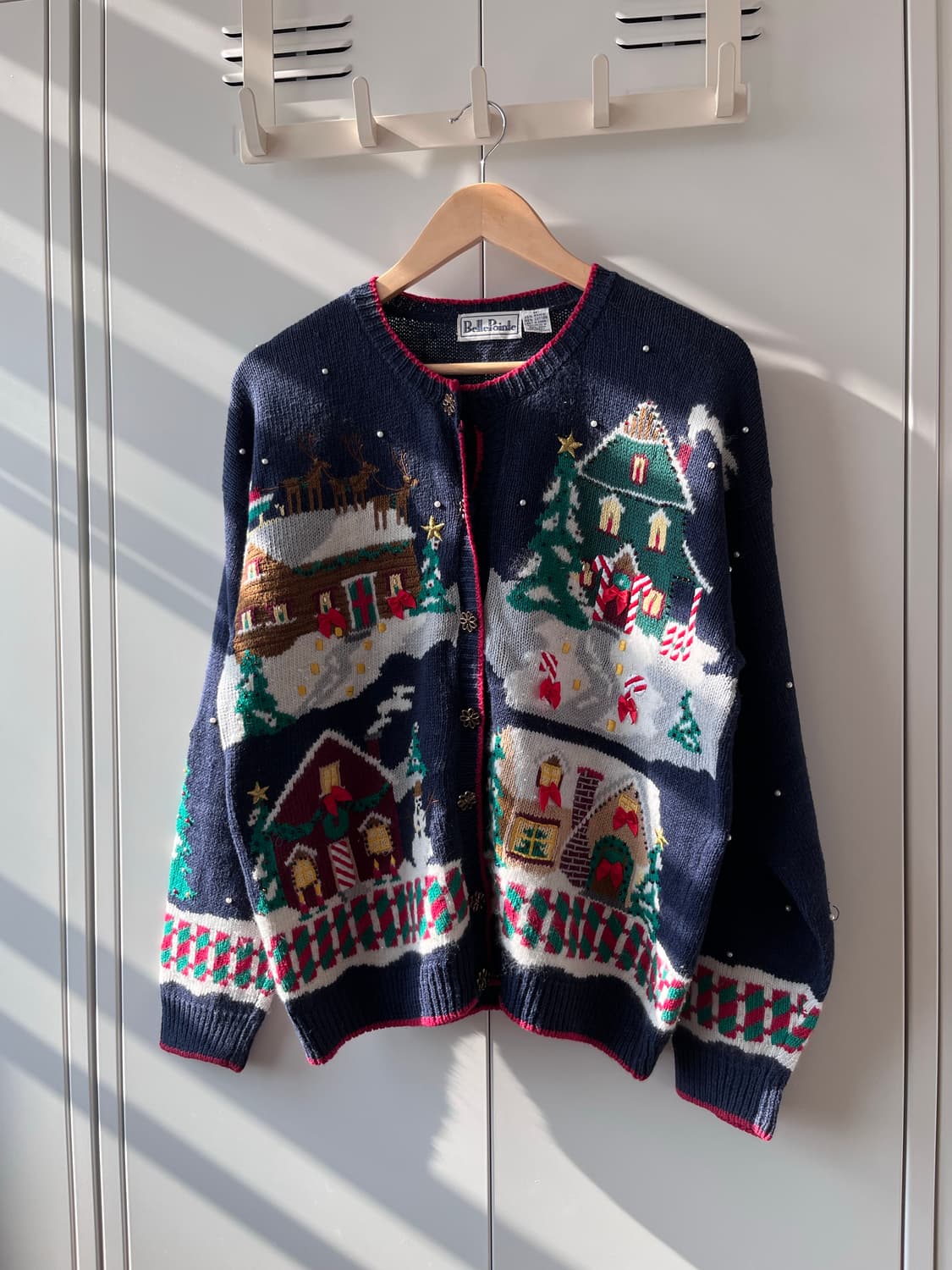 BellePointe 크리스마스 진주 니트 가디건  상품이미지5