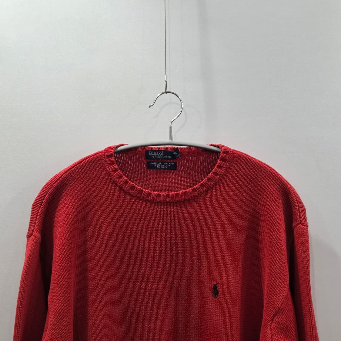 폴로랄프로렌 코튼 니트 레드 XL  상품이미지2