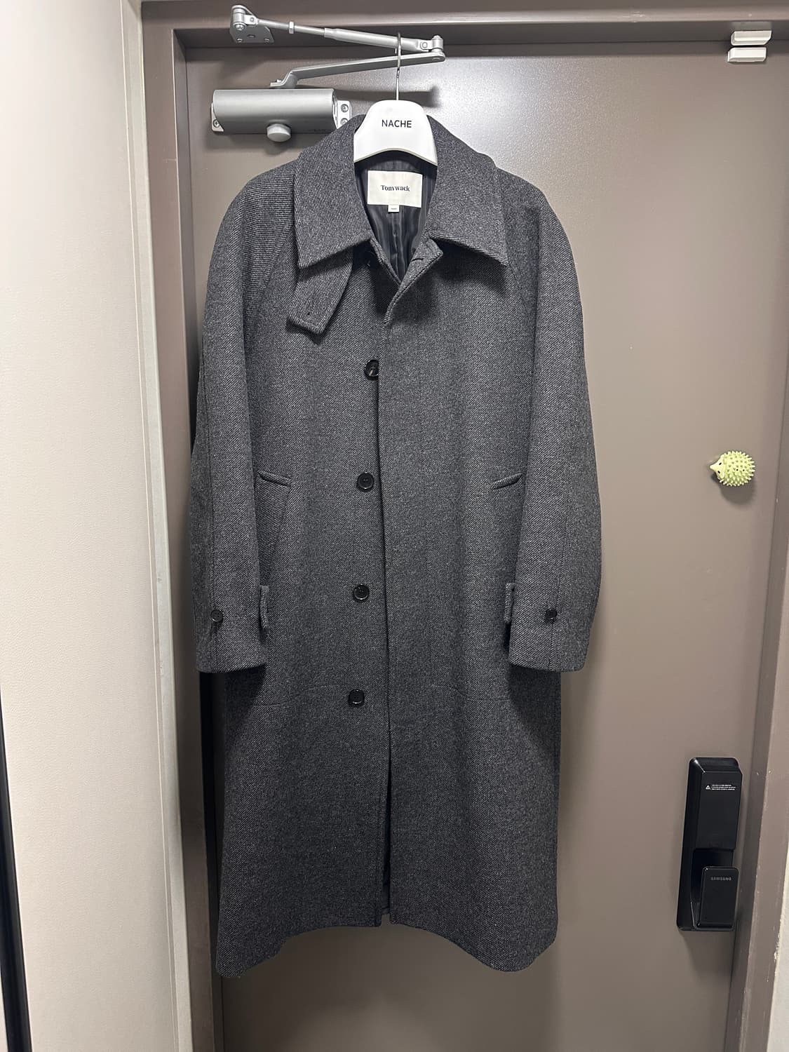 토니웩 브러쉬드 울 맥 오버코트 트윌 그레이 M 상품이미지1