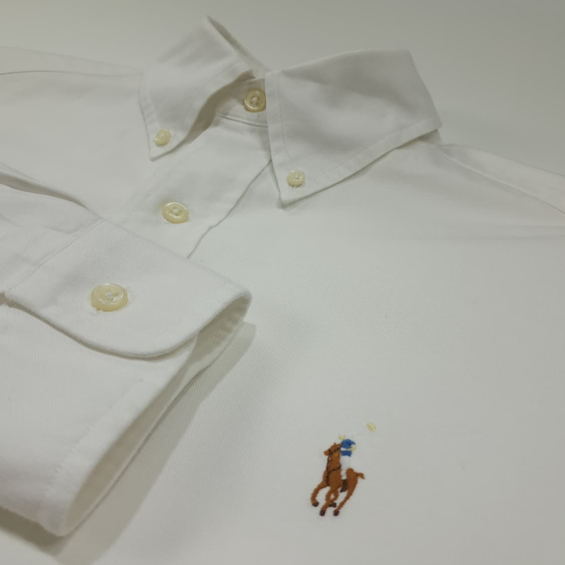 CL366 L 폴로 90s 옥스포드 멀티포니 화이트 셔츠 남방 상품이미지4
