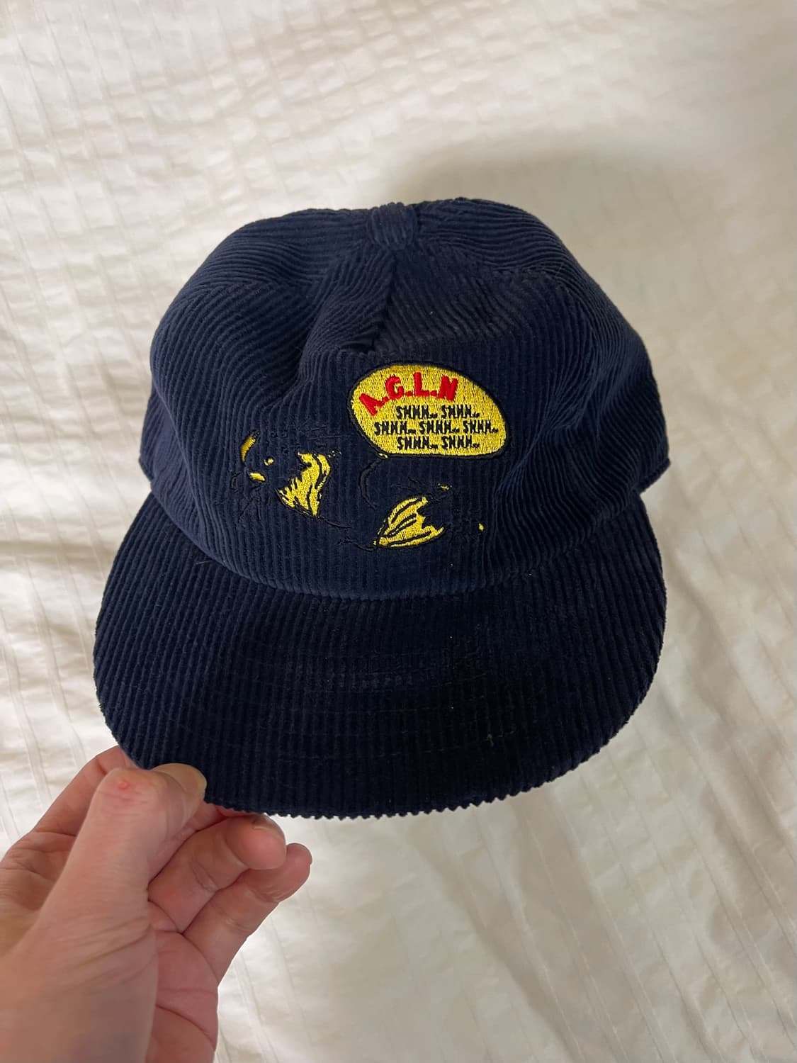 앵글런 anglan 코듀로이 소재 볼캡 모자 네이비 상품이미지1