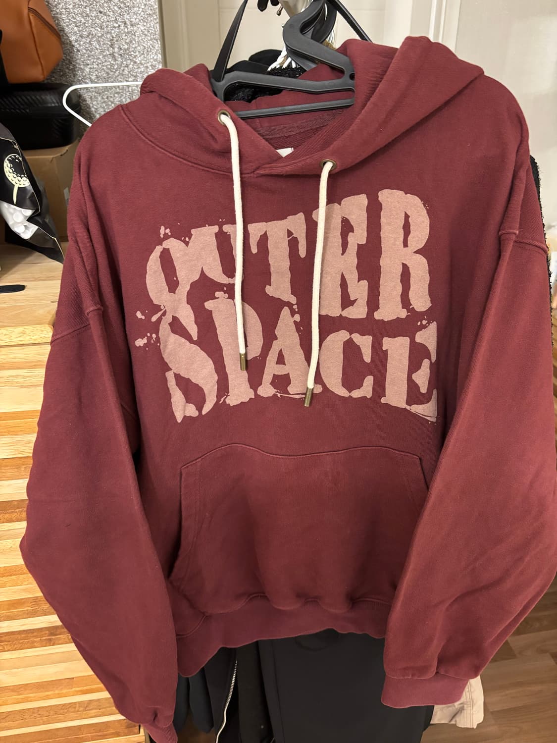 버건디 후드티 EZKATON 상품이미지1