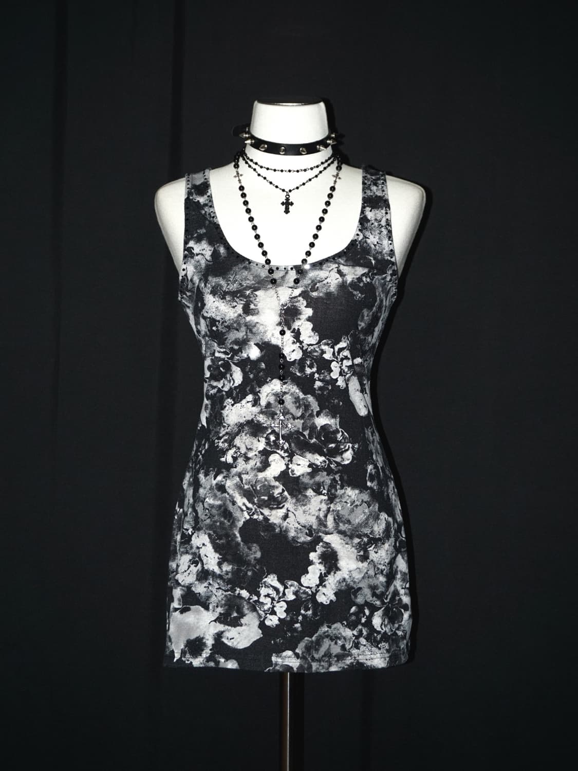 (azul) rhinestone flower sleeveless  상품이미지1