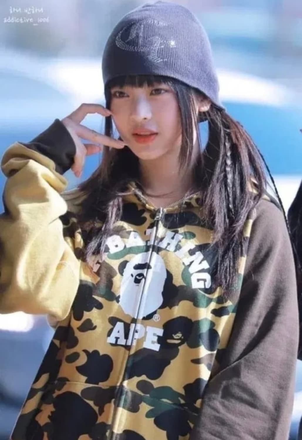 (유일매물) 베이프 카모 크레이지 컬리지 후드집업 그린 m 상품이미지2