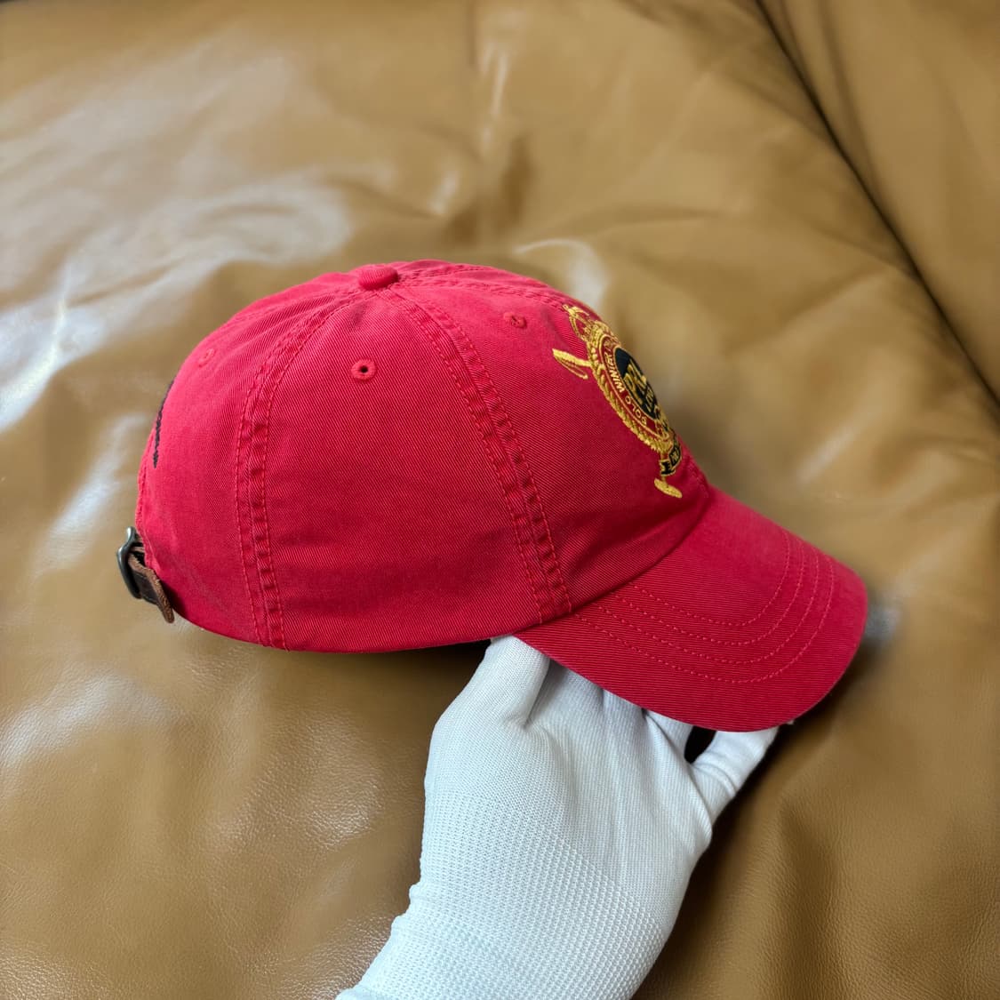 POLO 폴로 랄프로렌 6패널 볼캡 모자 레드 윈터 챌린지 컵 팀 레드 상품이미지3