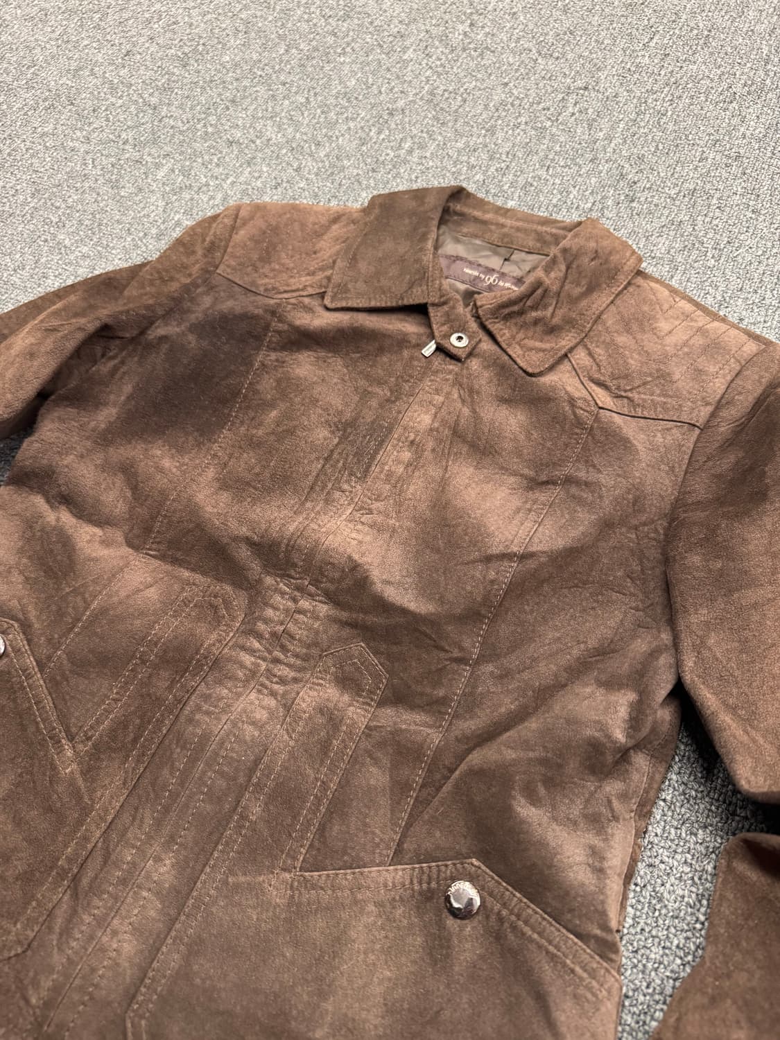 Vintage 여성 돼지가죽 브라운자켓 상품이미지2