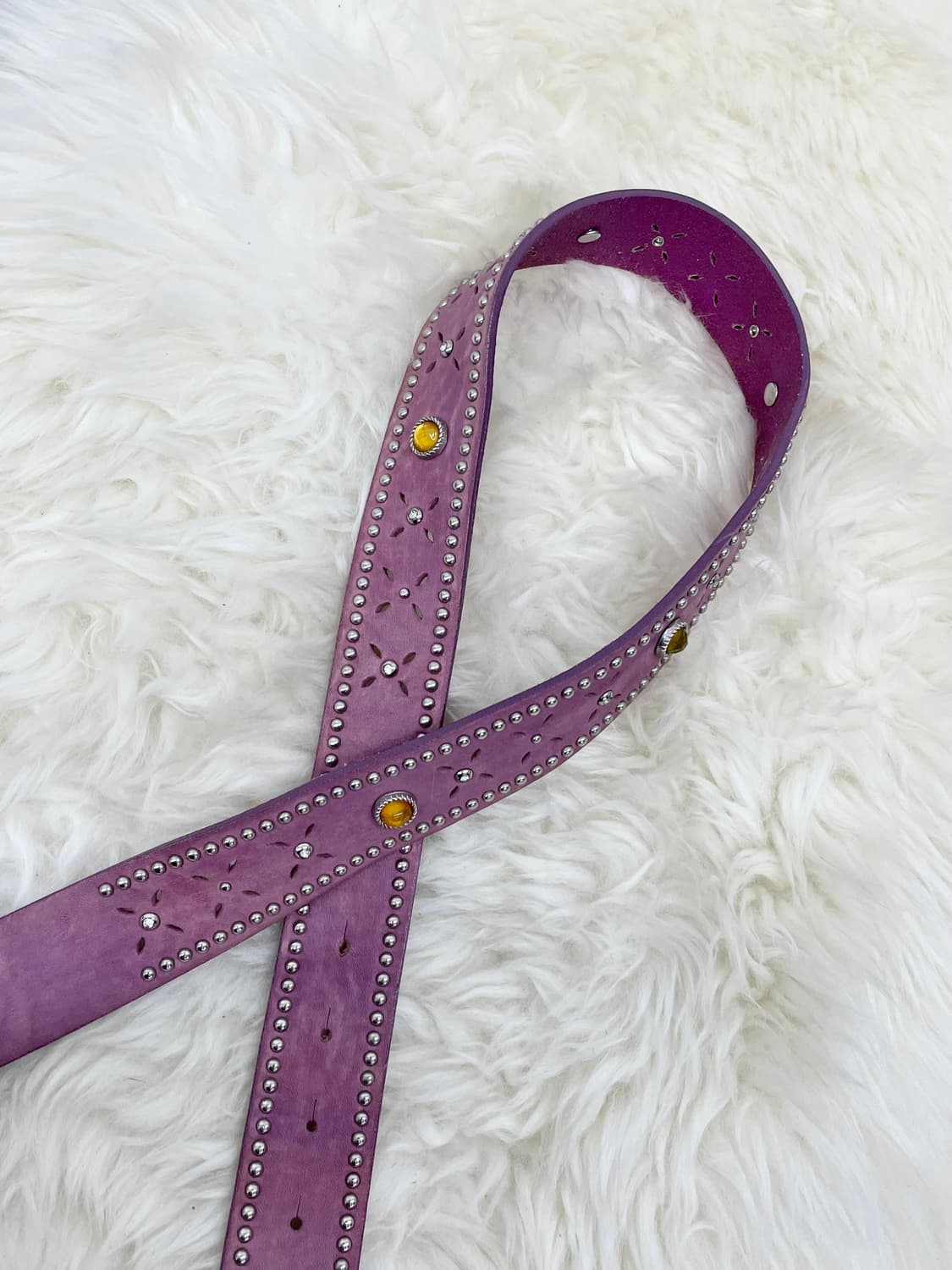 리얼레더 큐빅 스터드 버클 벨트 상품이미지5