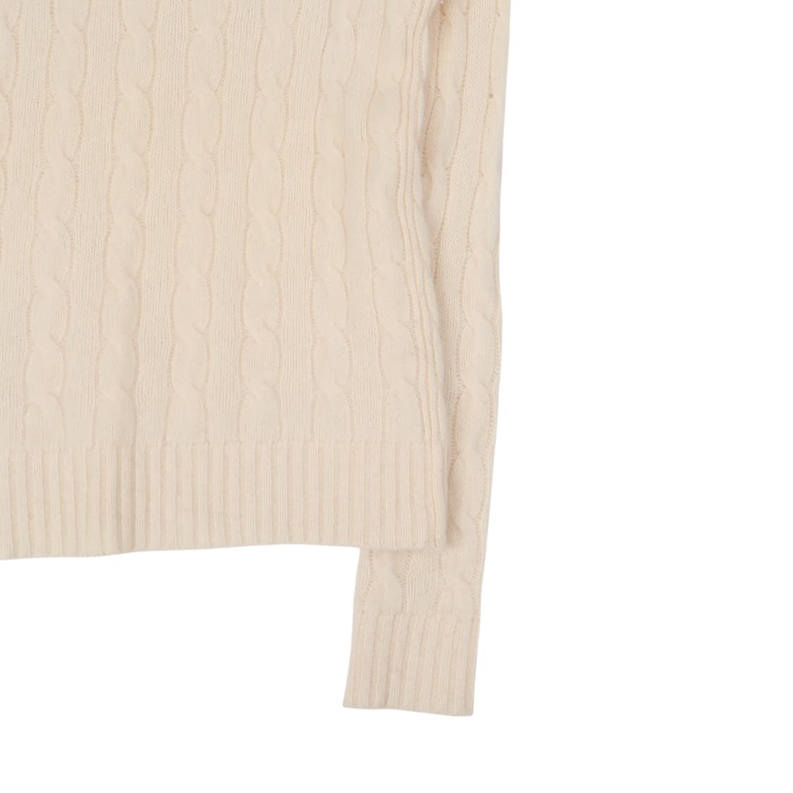 폴로 랄프로렌 우먼스 크림 울 캐시미어 케이블 니트 상품이미지7