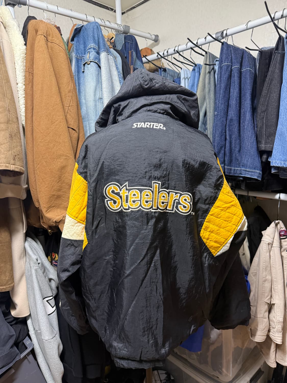 [L] 스타터 NFL 피츠버그 스틸러스 아노락 패딩 상품이미지10