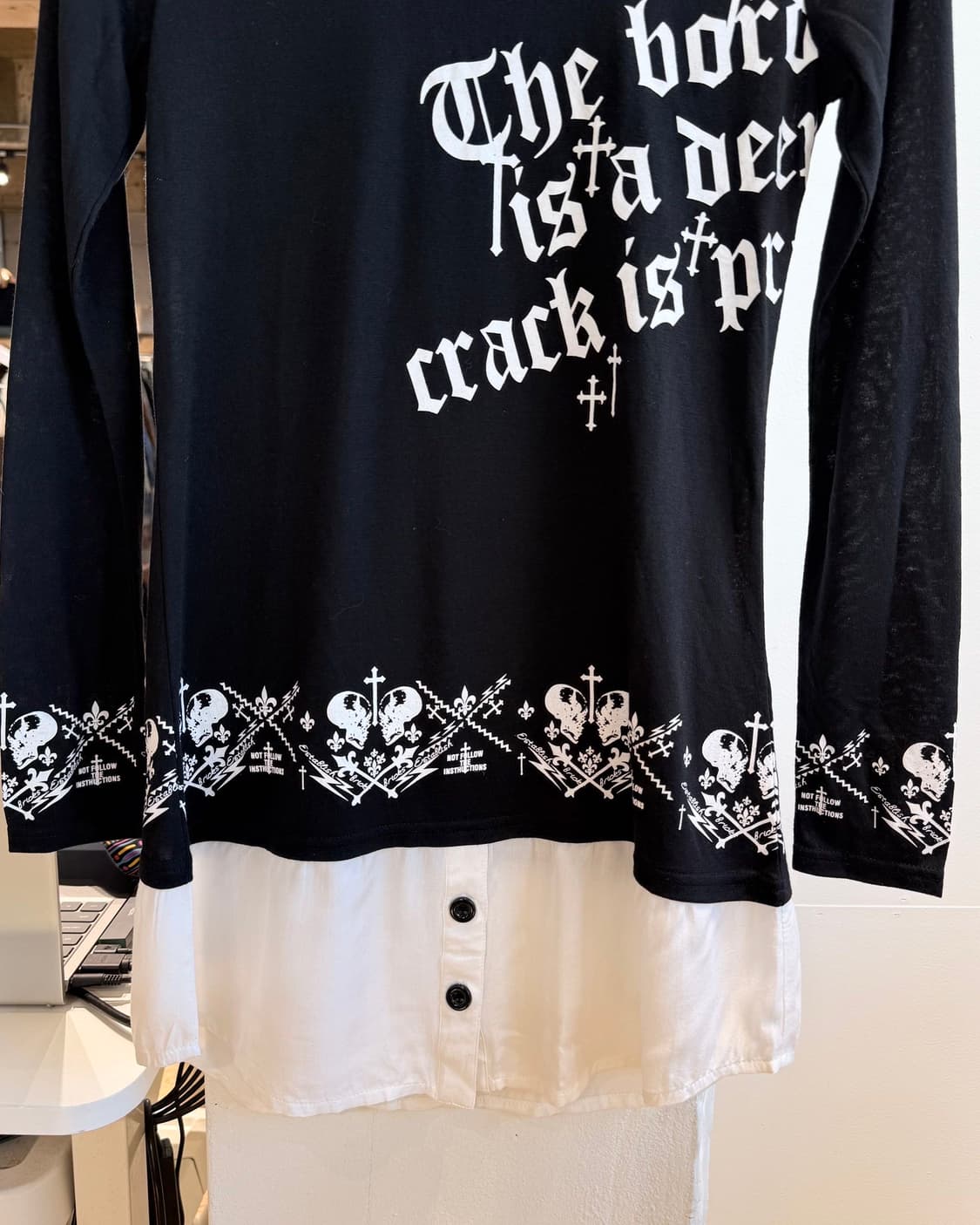 고스트 오브 할렘 블랙 레이어드 롱슬리브  상품이미지6