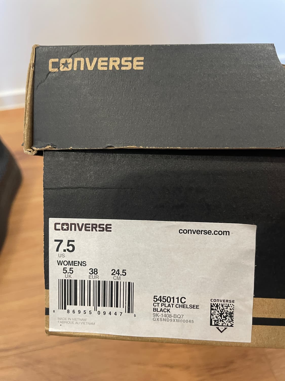 컨버스 플랫폼 하이 블랙 245 상품이미지6