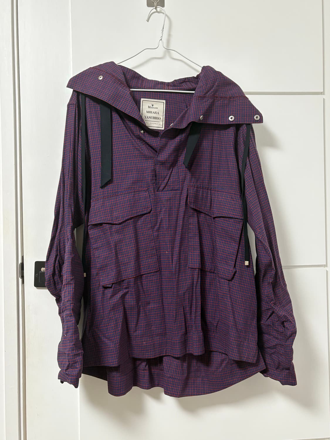 미하라 야스히로 체크 후드 하프셔츠 상품이미지3