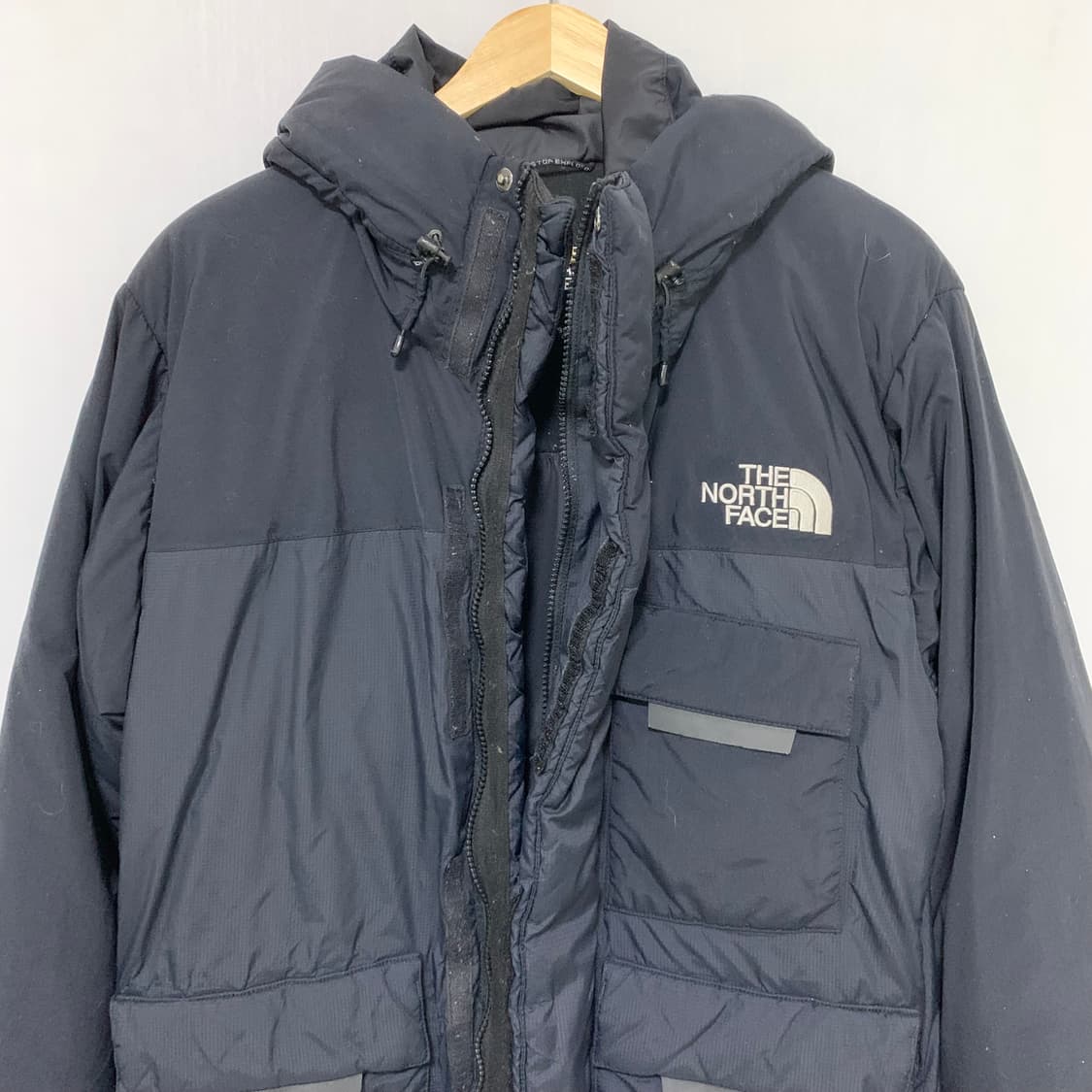 노스페이스 블랙 후드 패딩 점퍼 700 빈티지 95 M 남녀공용 상품이미지5