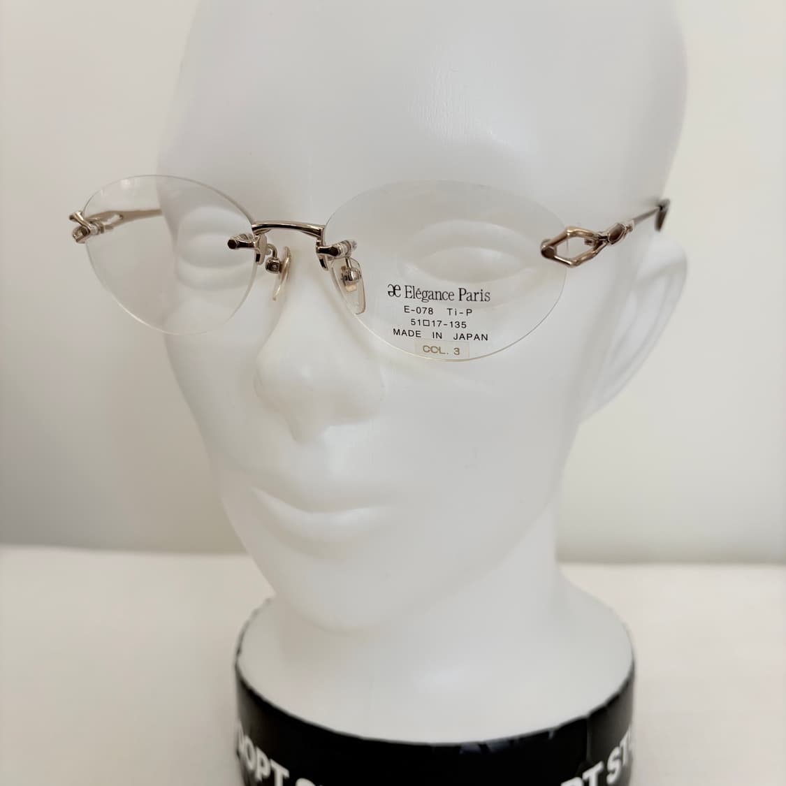 ELEGANCE Paris 오벌 골드 빈티지 무테 상품이미지5