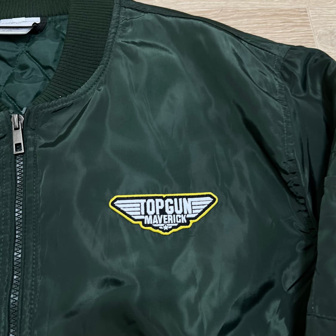탑건 매버릭 퀼팅 안감 MA-1 항공점퍼 봄버자켓 [카키] L/100 상품이미지4
