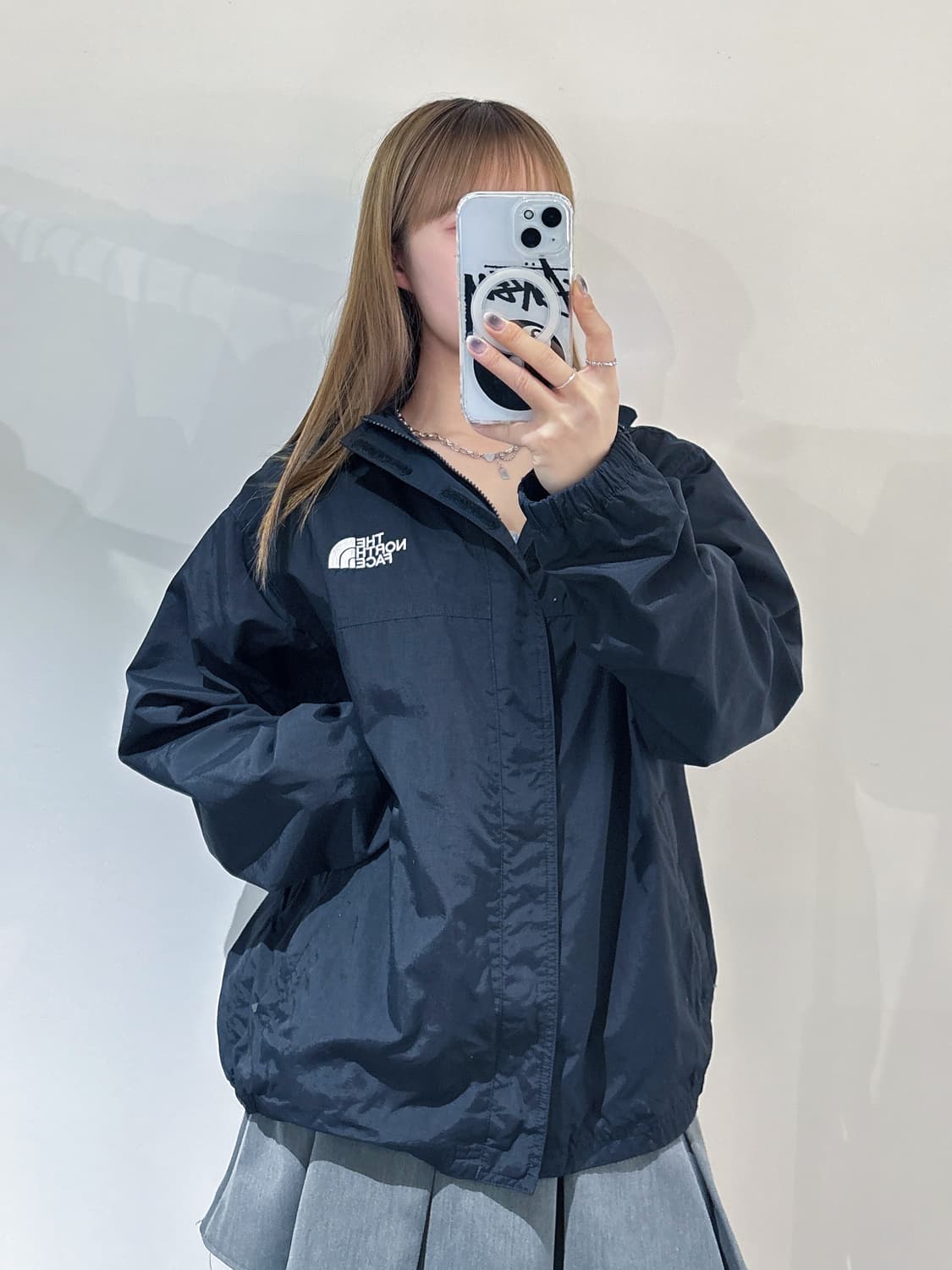 노스페이스 블랙 스몰로고 바람막이 상품이미지2