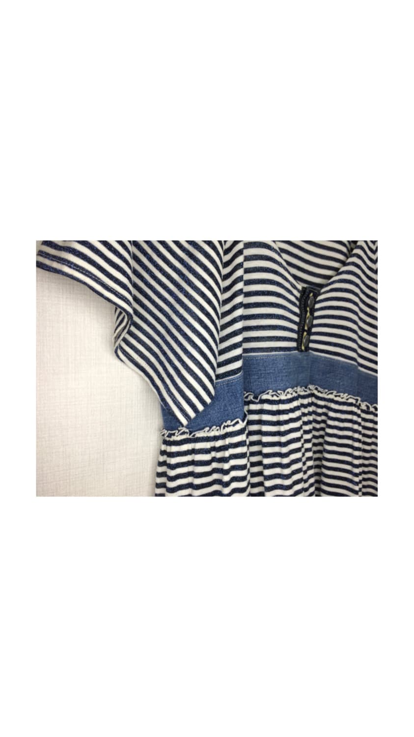 스나오 쿠와하라 블루 펄 스트라이프 원피스 상품이미지6