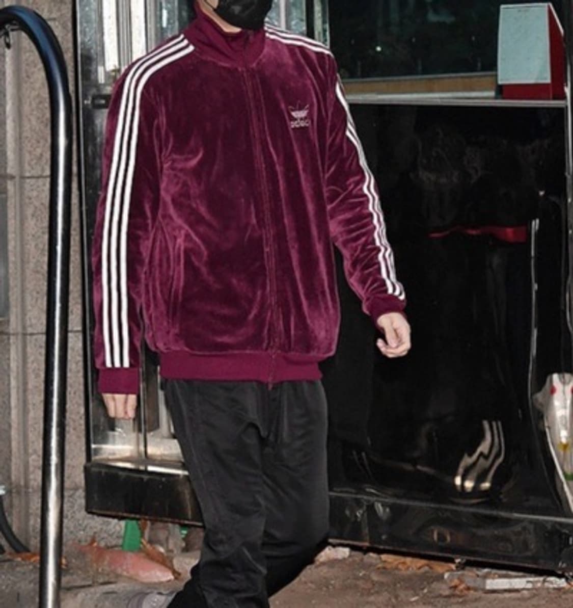 아디다스 벨벳 트랙탑 져지 마룬 (3XL) 버건디 벨루어 상품이미지10