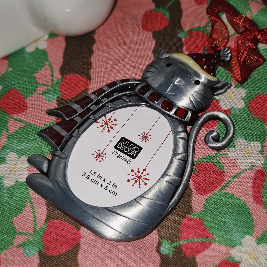 미국 미카엘스 실버 고양이 크리스마스 액자 상품이미지7