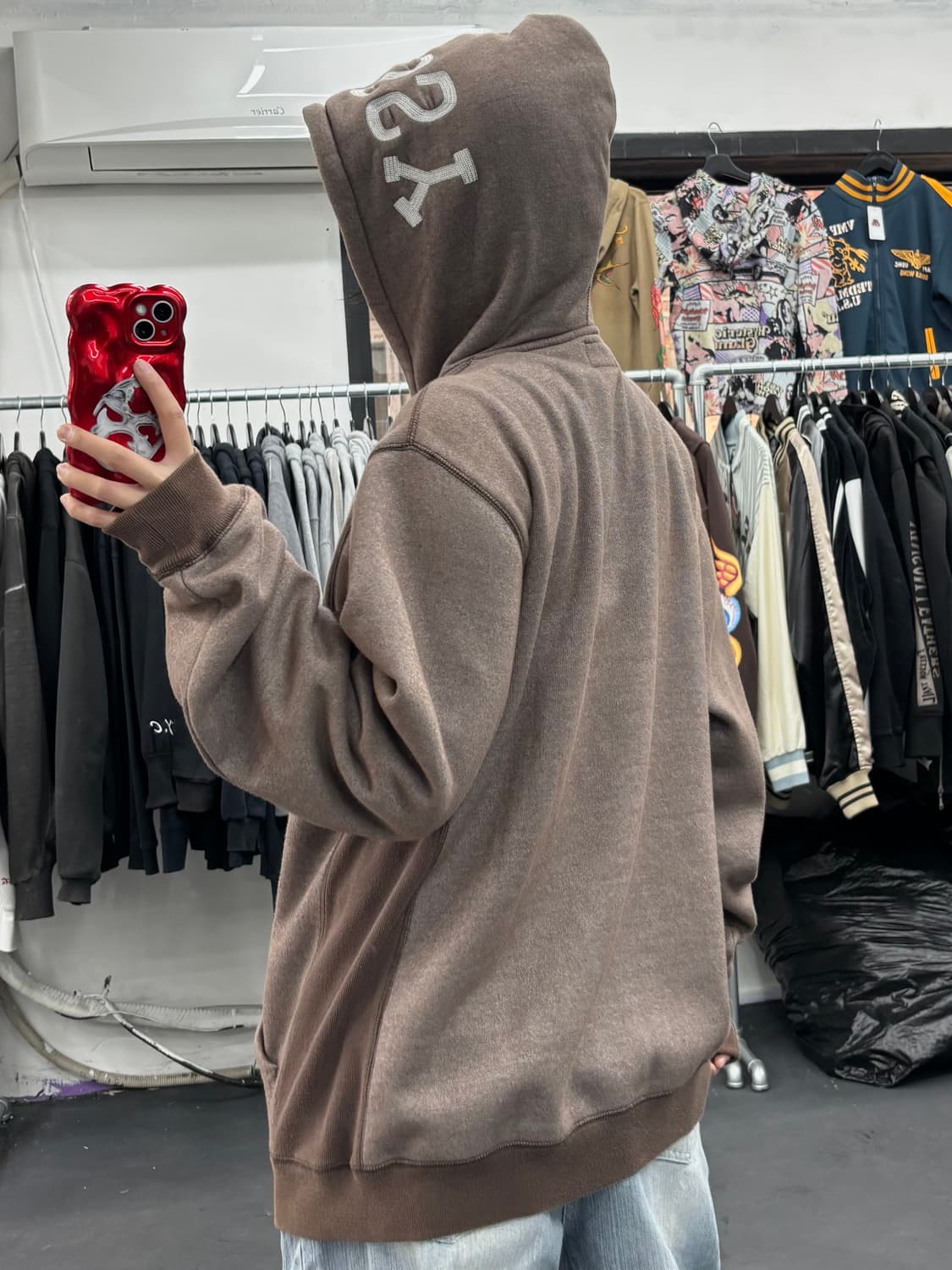 스투시 PE 980 브라운 후드집업 상품이미지5