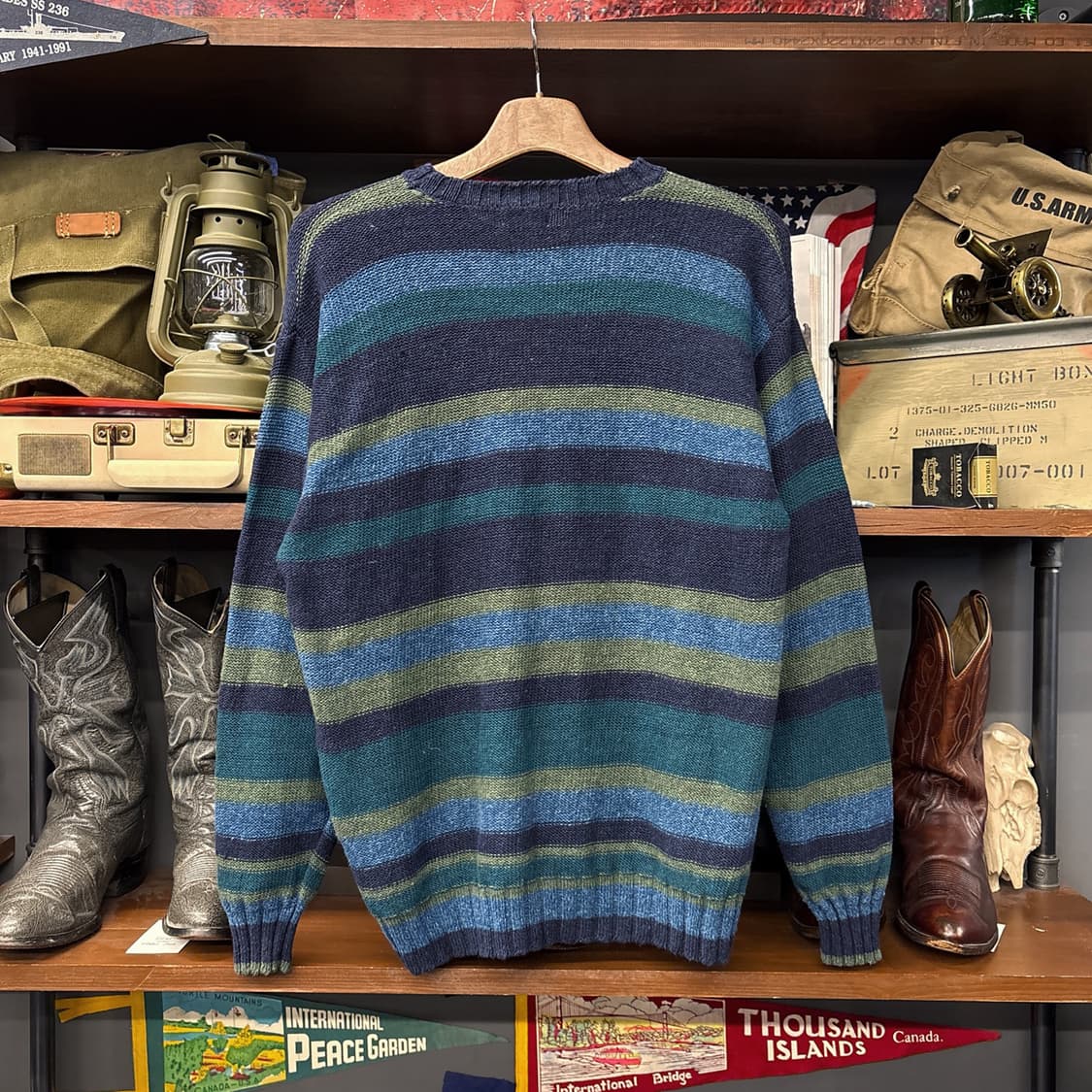 제이크루 멀티 스트라이프 플레인 코튼 니트 상품이미지2