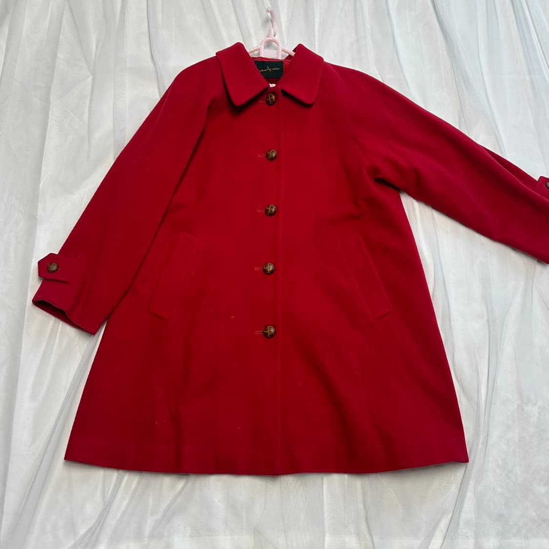 레드 카라 롱코트 상품이미지1