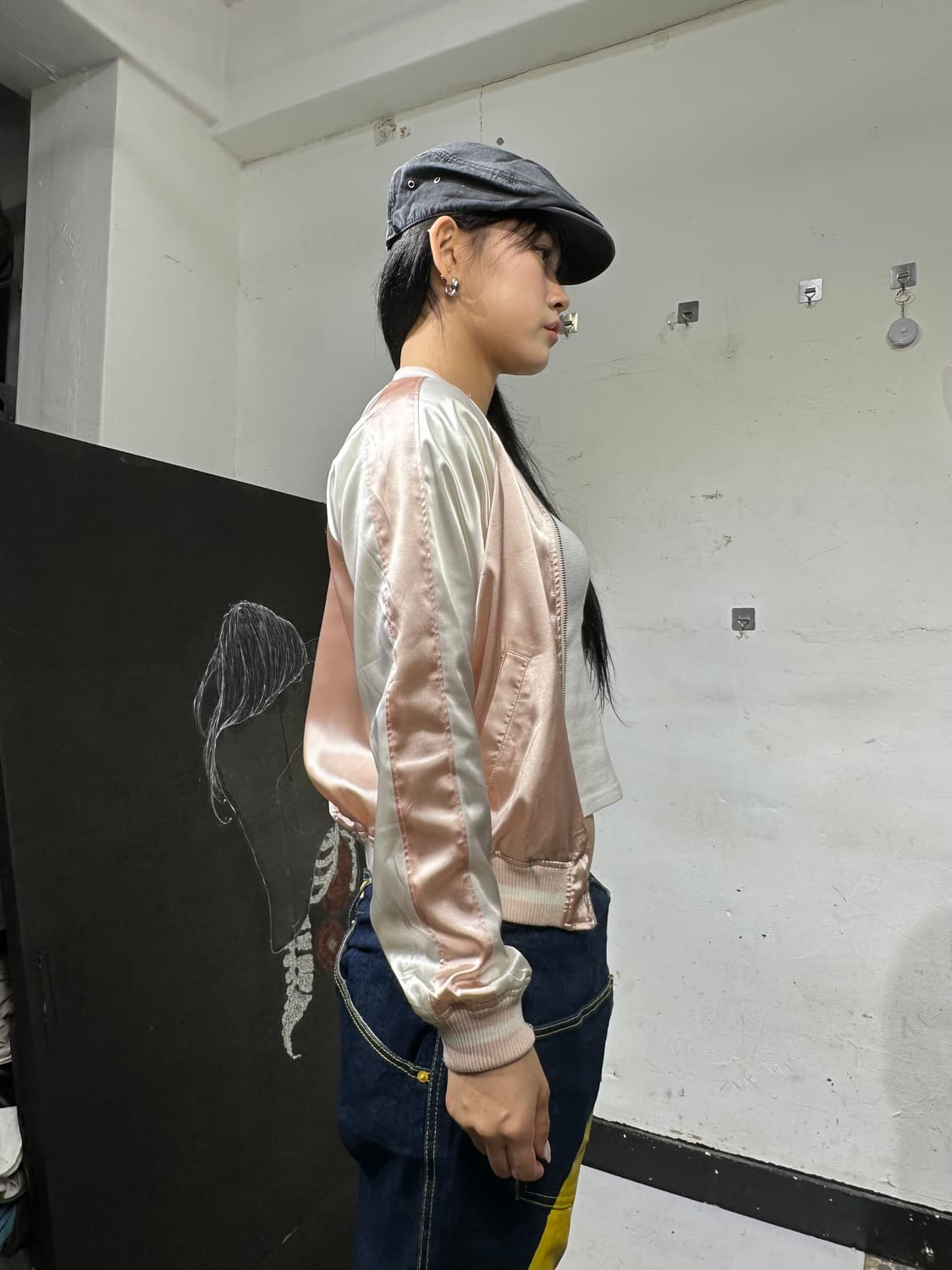 Jpn 일본빈티지 재패니즈 오리엔탈 핑크 스카잔 자켓 상품이미지5