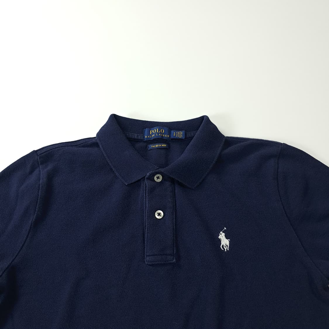 CK174 S 폴로 화이트포니 다크네이비 메쉬 미니 원피스 상품이미지2