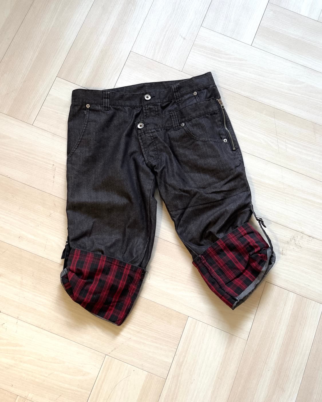 [SEMANTIC DESIGN] two button check denim 상품이미지2