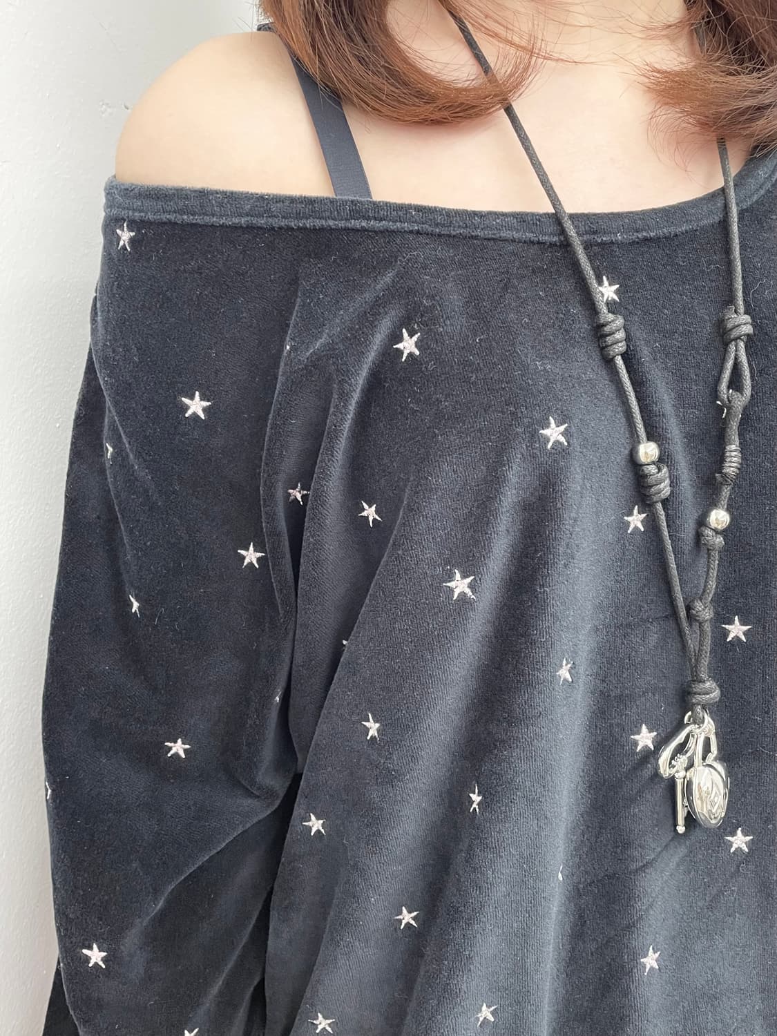 블랙 스타 벨로아 슬리브 상품이미지4