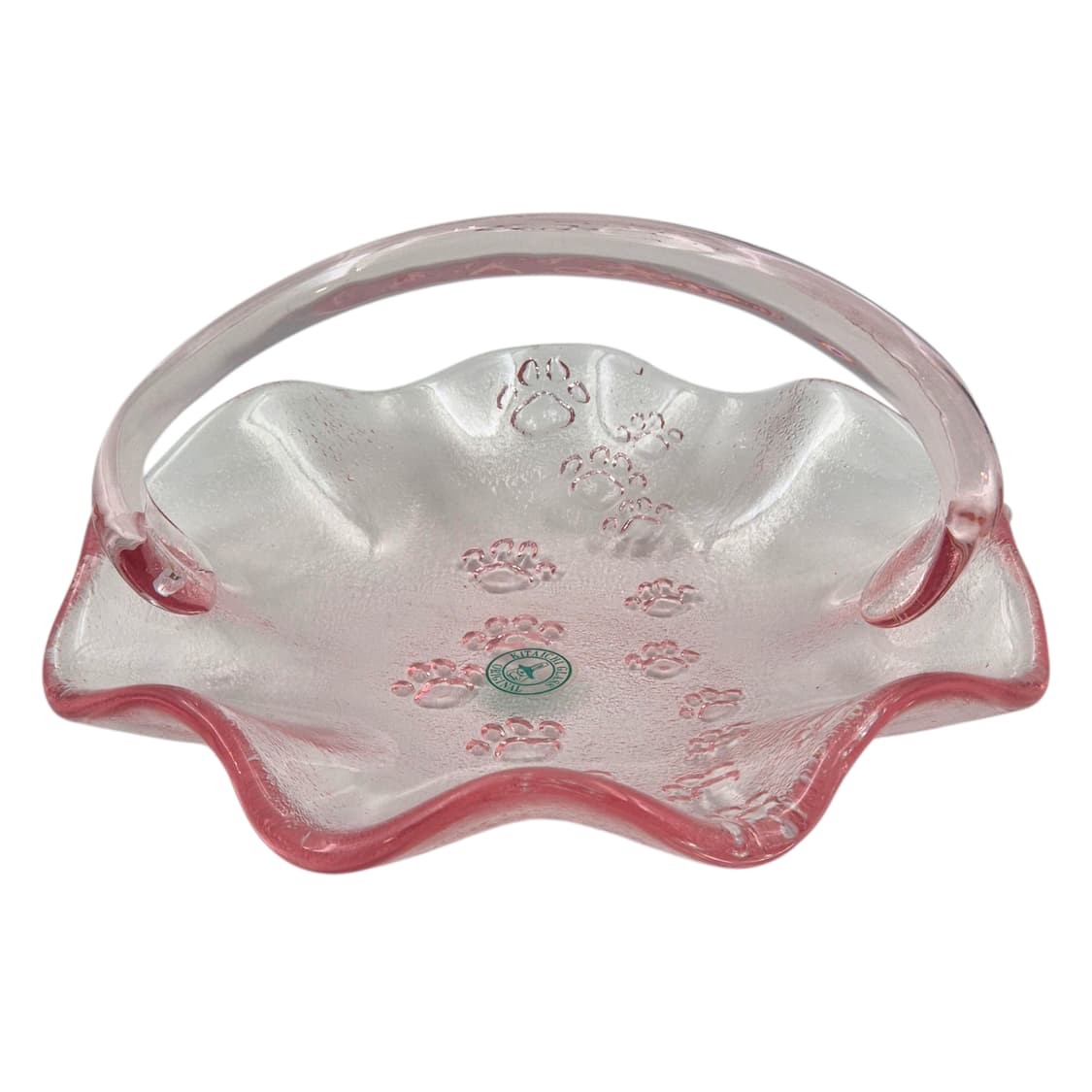 90s 오타루 핸드블로운 발자국 러플 바구니 상품이미지2