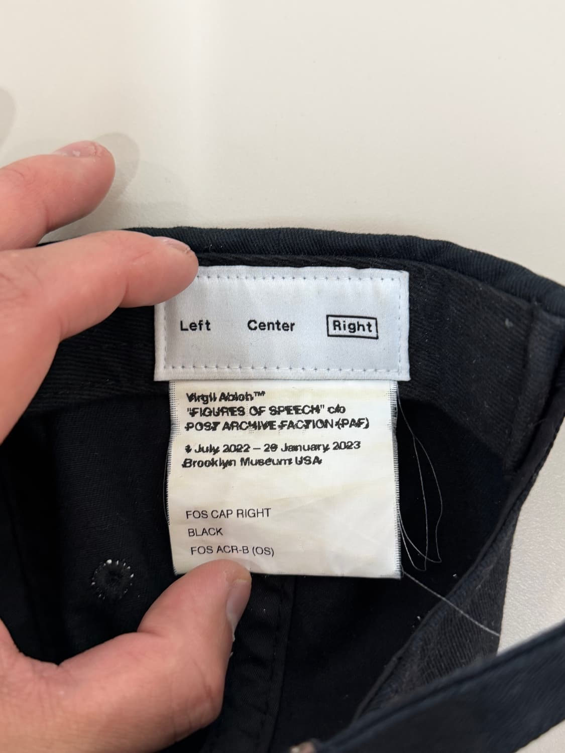 포스트아카이브팩션 X 오프화이트 볼캡 상품이미지3