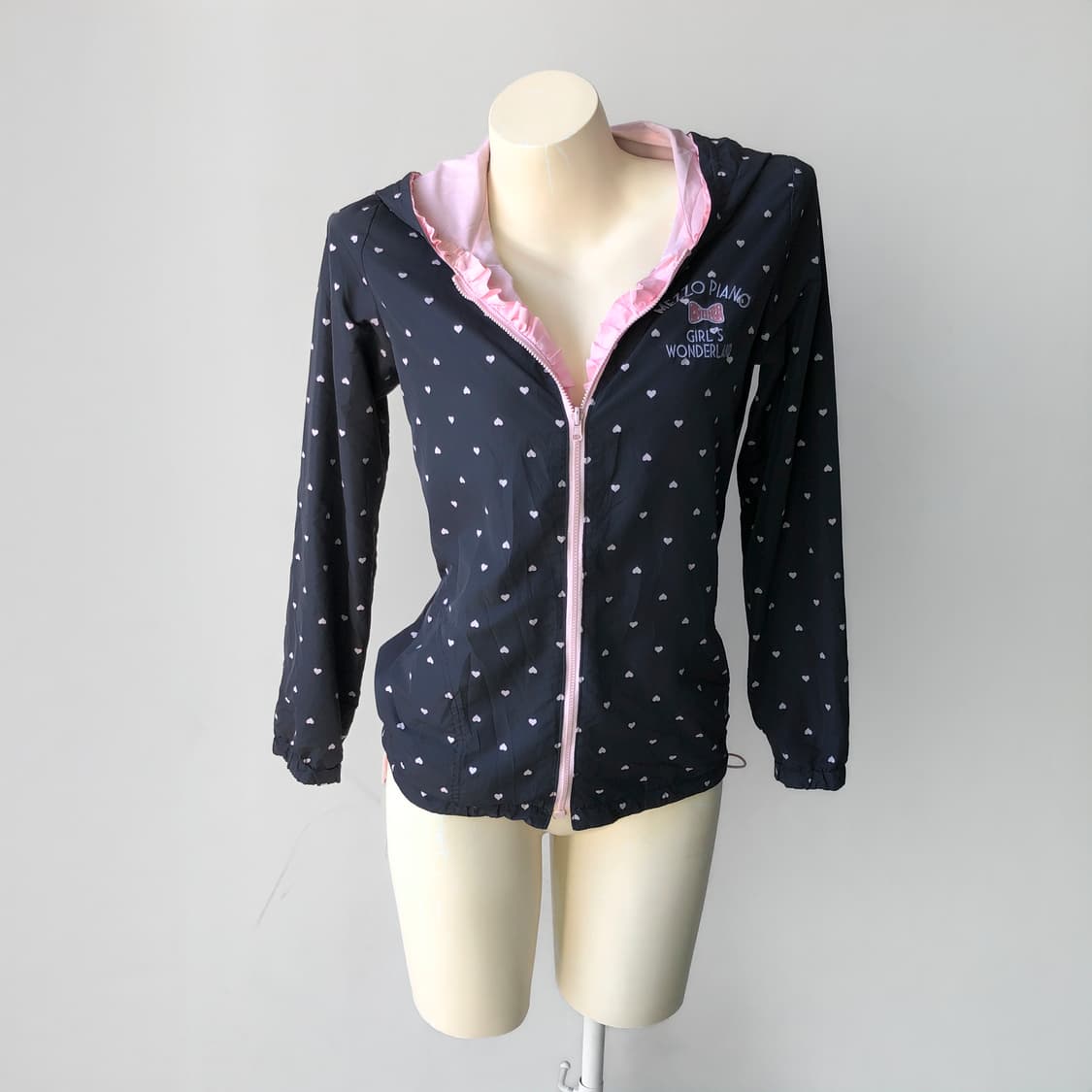 리버시블 하트 프릴 후드 집업 상품이미지6