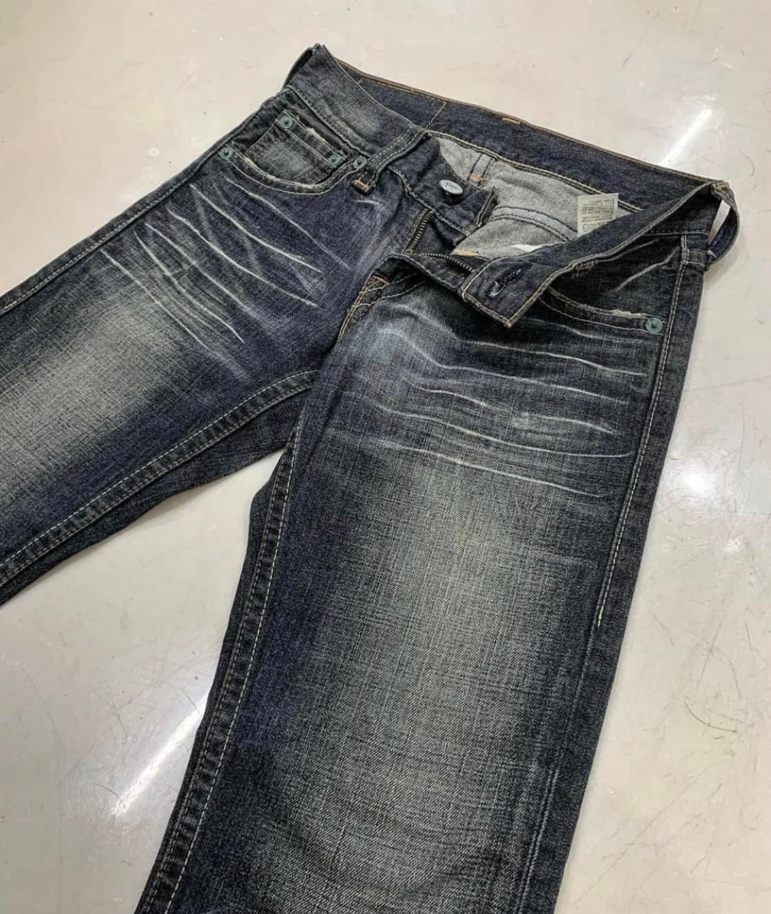 리바이스502 washing detail black denim pants 상품이미지2