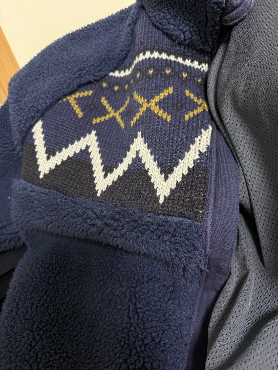 L) 디스이즈네버댓 니트 패널드 후리스 상품이미지5