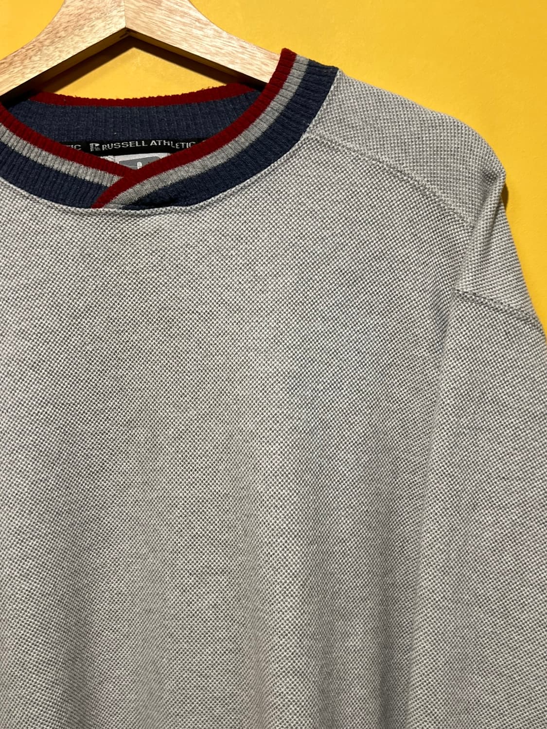 90's [L] 러셀 써멀 와플 크루넥 빈티지 맨투맨 USA MADE 상품이미지2