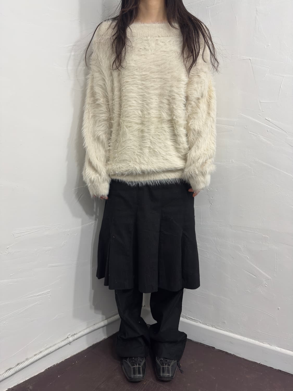 offshoulder fur knit 상품이미지2