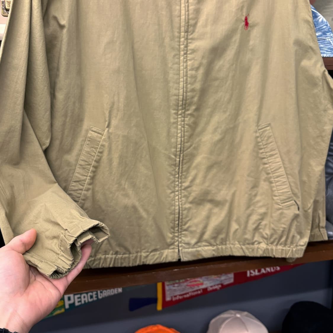 90s 폴로 랄프로렌 라이트 바이스윙 윈드브레이커 진베이지 N684 상품이미지4