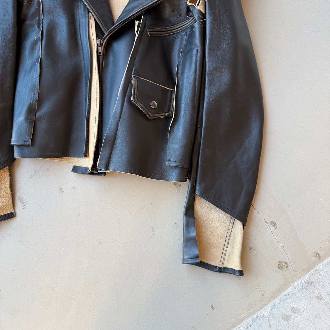 메종 마르지엘라 x H&M 바이커 레더 자켓 상품이미지2