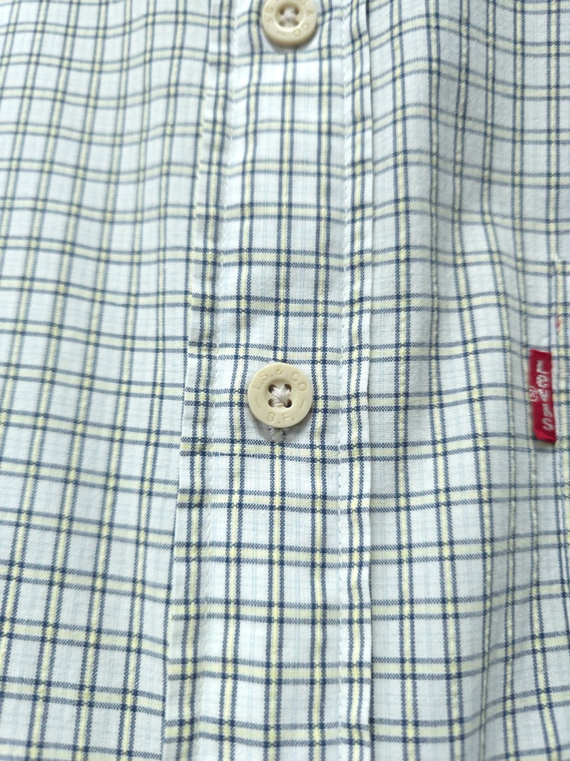 리바이스 레드탭 시어서커 체크 반팔 셔츠 XL(100) 상품이미지5