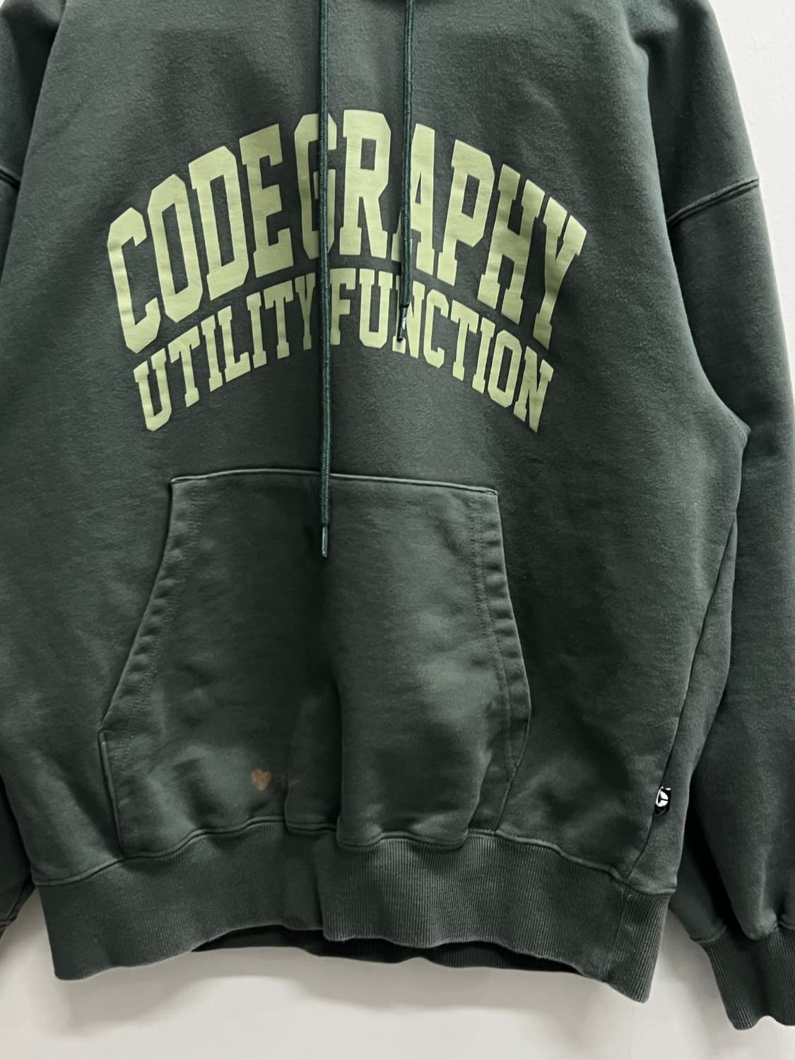 코드그라피 후드 티 카키 상품이미지3