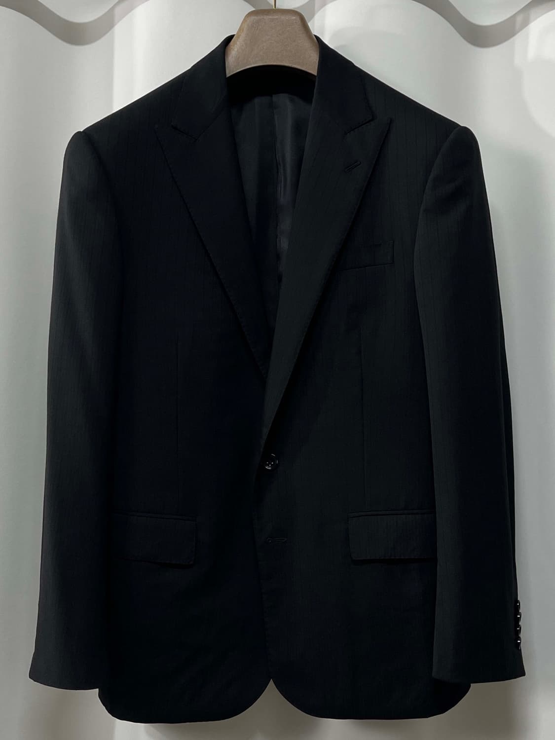 폴로 랄프로렌 이태리 메이드 블랙라벨 피크드 라펠 블레이저 울 자켓 상품이미지1