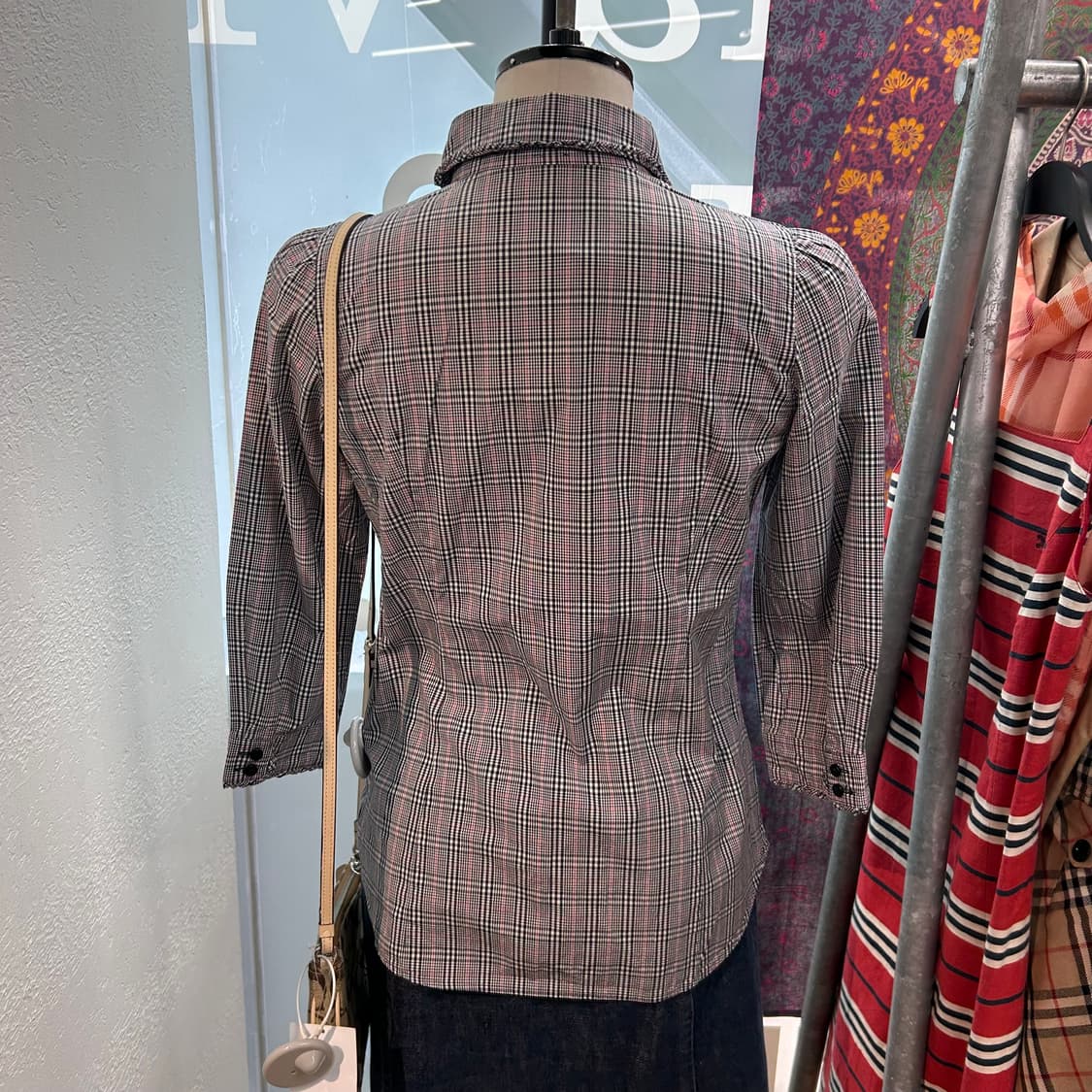 Burberry Logo Embroidered check Shirts 상품이미지3
