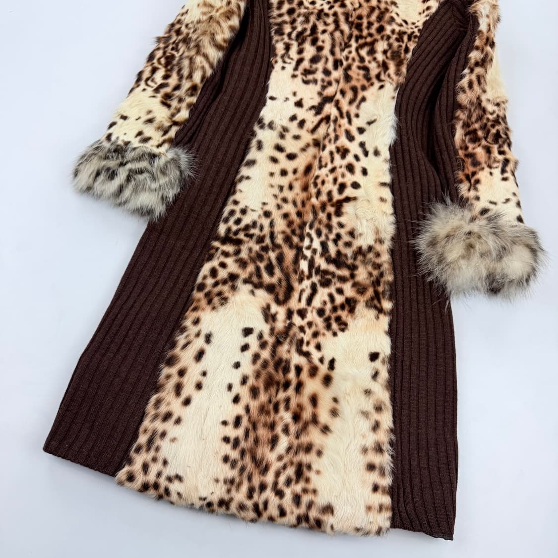 로베르토 카발리 레오파드 폭스&레빗 퍼 코트 상품이미지10