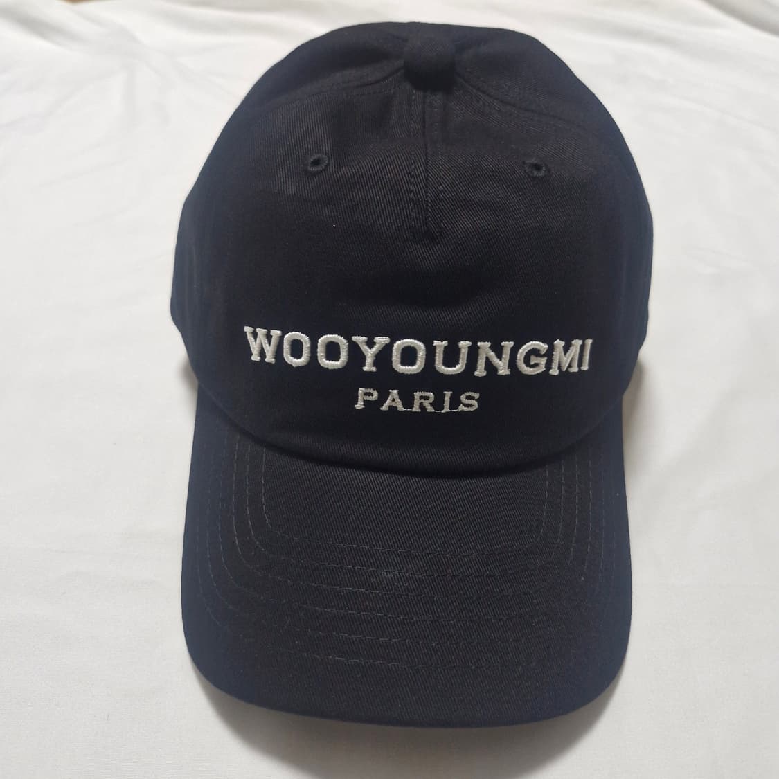 우영미 자수 볼캡 모자 블랙 상품이미지1