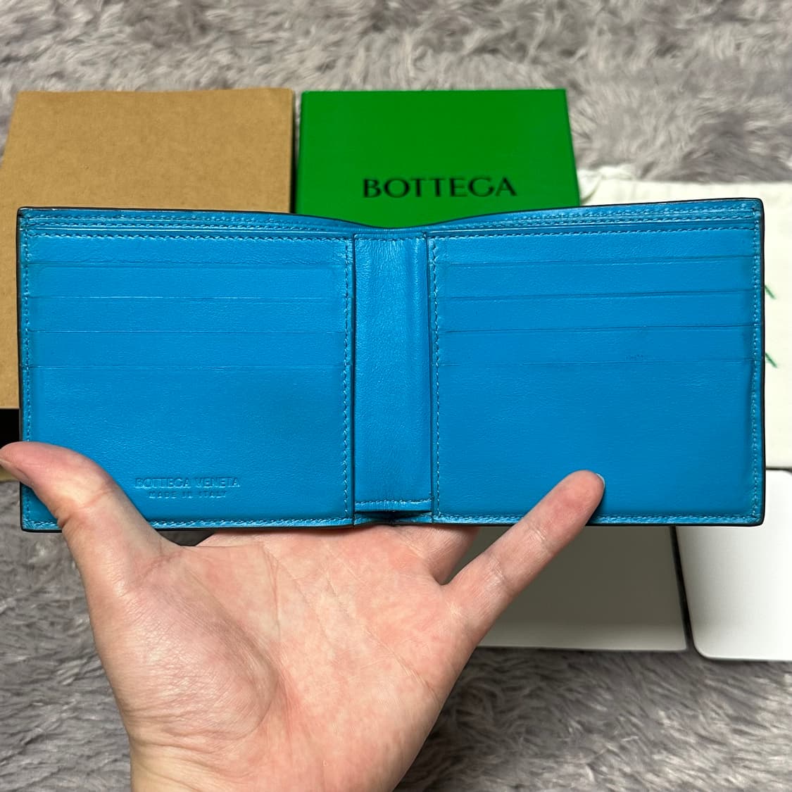 [풀구성] 보테가베네타 인트레치아토 투톤 반지갑 썬더 풀 상품이미지3