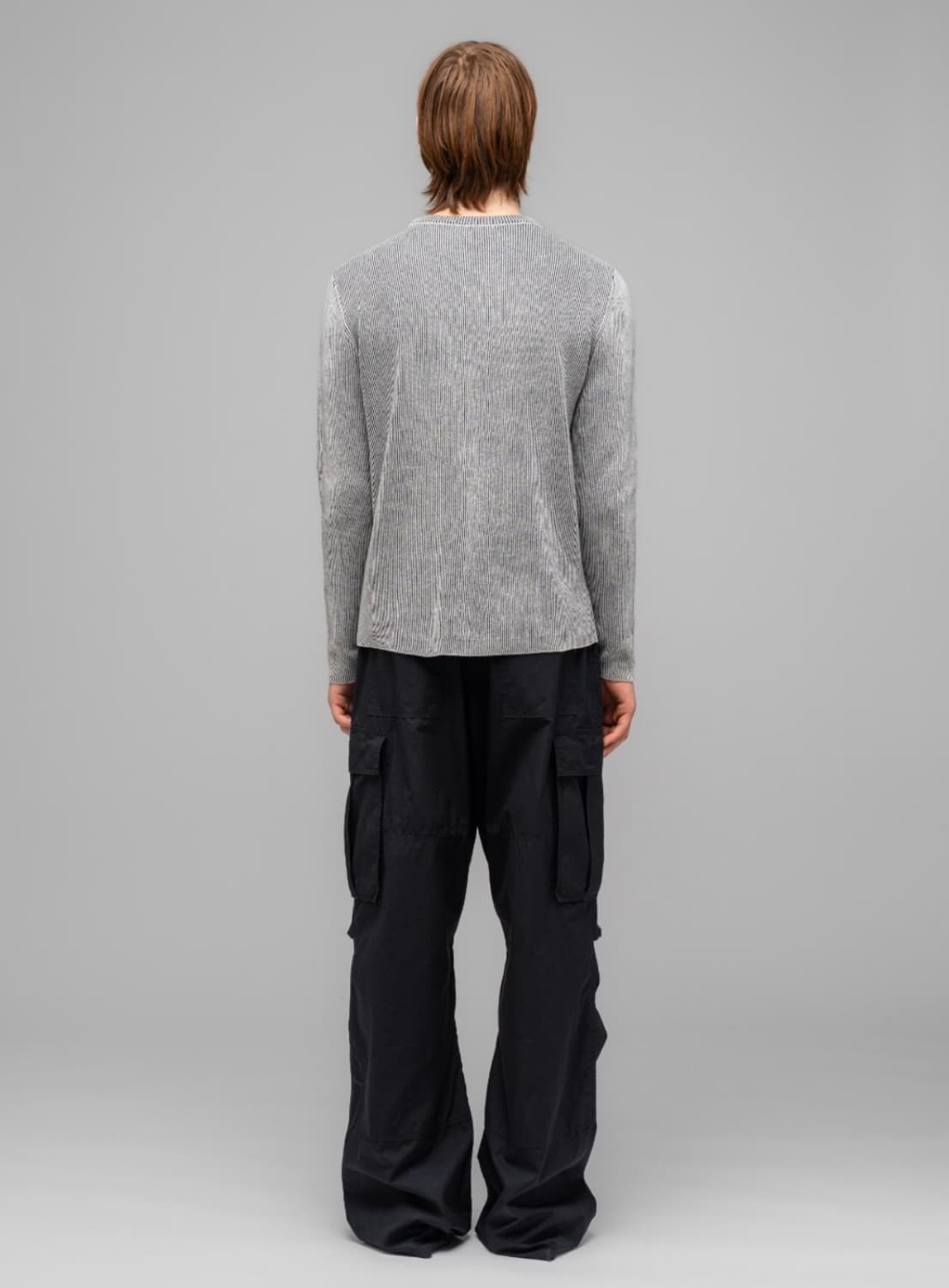 M 032C 너브 셰터 슬림 컷 롱슬리브 니트 상품이미지9