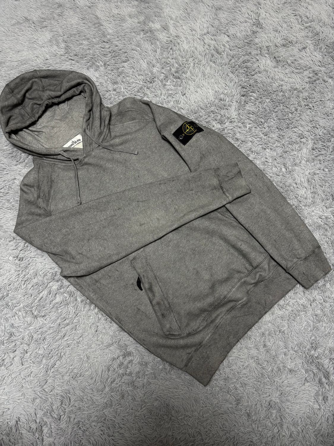 스톤아일랜드 워싱 가먼트다잉 후드티 상품이미지1